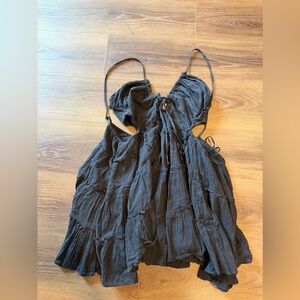 Free People Black Strappy Dress